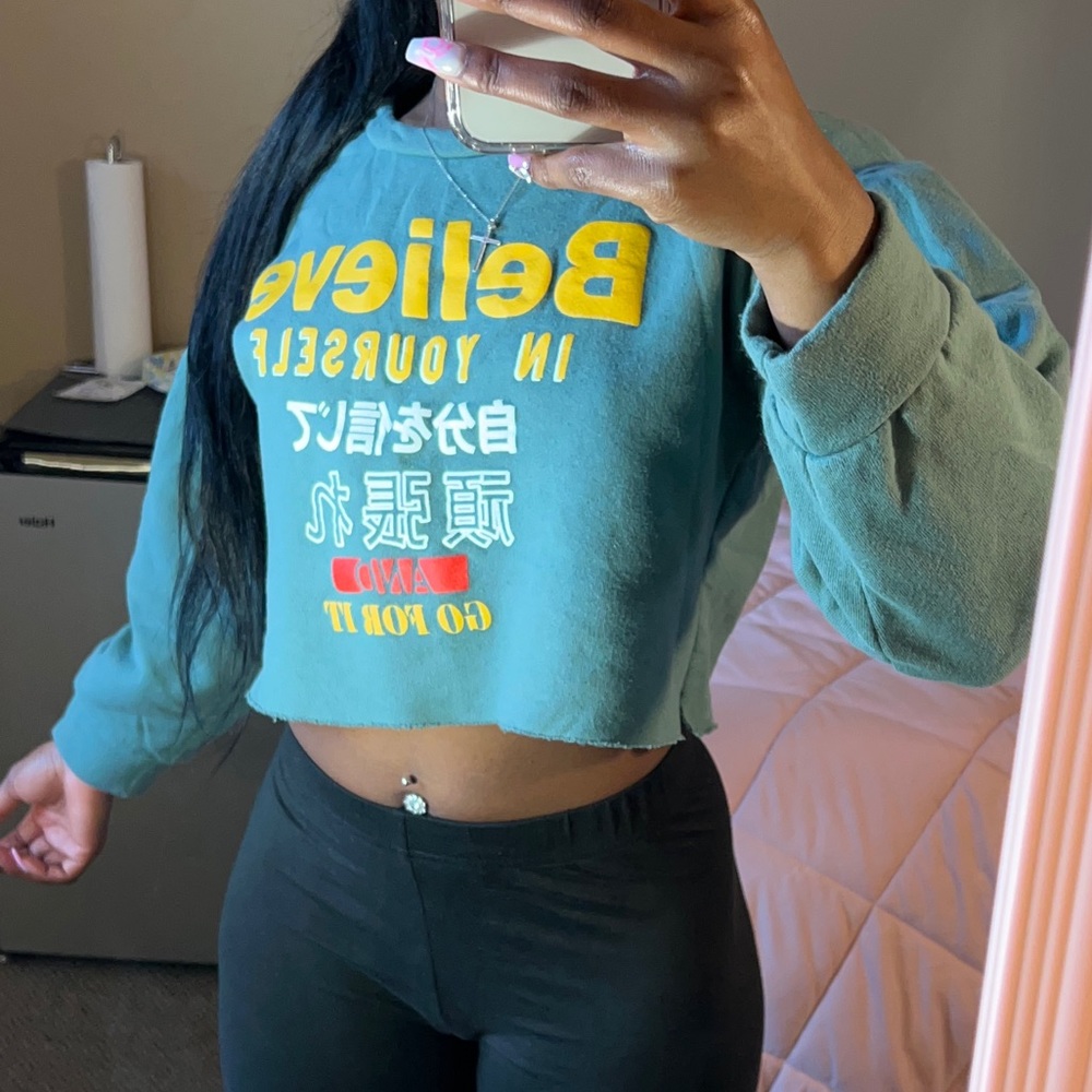 Believe in Yourself Cropped Sweater